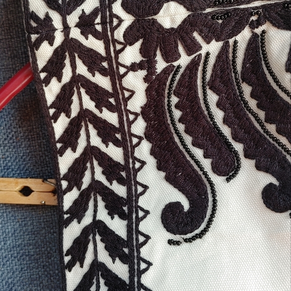 Tory Burch Embroidered pants SZ.2 - Picture 4 of 10